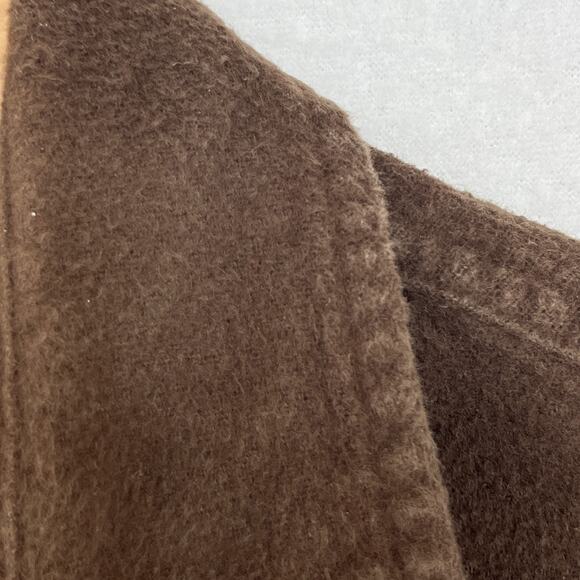 ST JOHNS BAY Shirt Mens LT Tall Chamois Flannel Button Up Cotton Brown VTG - Picture 12 of 16